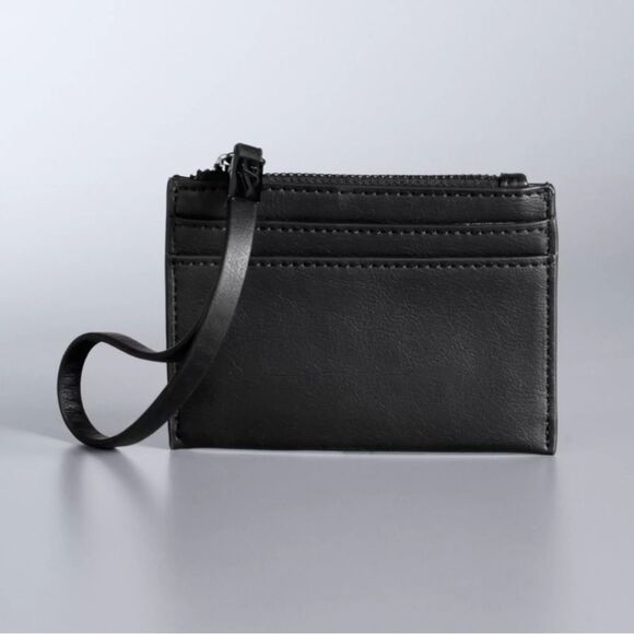New Simply Vera Vera Wang Black Wristlet Card Case - Picture 1 of 2